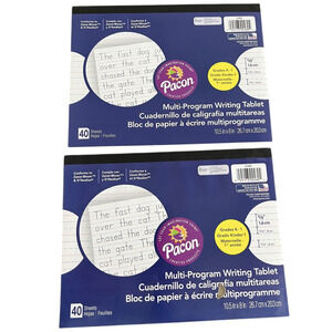 Pacon PAC2480 Multi-Program Handwriting Tablet 5/8" Ruled Long Way - Lot of 2